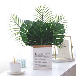 ins Creative Nordic-Style Artificial Monstera Leaves Large Leaf Flower Arrangement Green Plant Photo Props Home Decorations