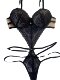 One-piece underwear for women, lace sexy black bra, small breasts push up, anti-sagging, slimming hot girl inner bra
