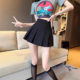 
Black pleated skirt for women in spring and autumn summer 2024 new hot girl miniskirt, small high-waisted slim suit