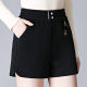 Autumn and winter thickened velvet shorts for women, elastic high-waisted, large size, loose, slimming and obese MM outer wear bottoming middle-aged mom pants