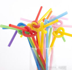 Disposable colorful creative art straws for milk tea shop