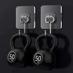 Hook strong adhesive no punching strong load-bearing kitchen wall stickers heavy objects traceless stainless steel transparent sticky hook