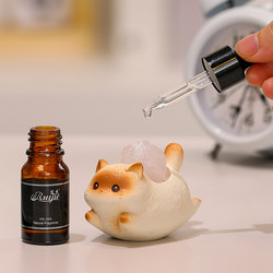 Creative Cartoon Siamese Cat Crystal Aromatherapy Diffuser Stone Ornament Personalized Desktop Bedroom Decoration Home Aromatherapy Stand