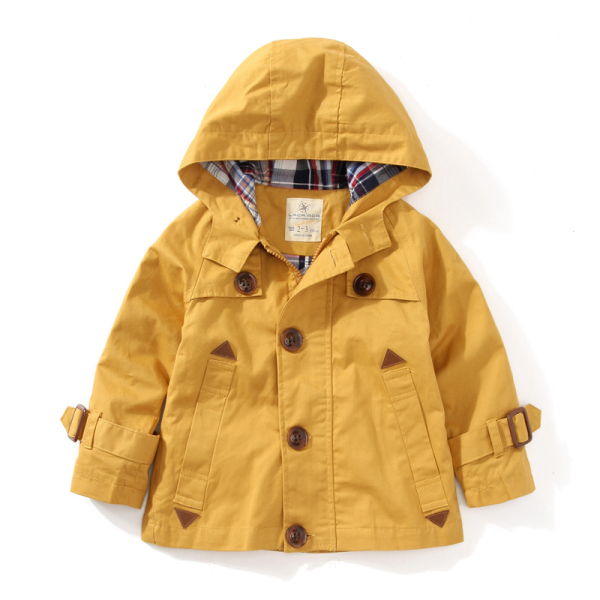 外贸童装2014秋新欧美学院风气质男童连帽短款风衣儿童薄纯棉外套