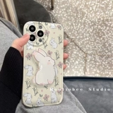 Apple, huawei, honor, совместимый кролик, iPhone 13, мультяшный чехол для телефона, защитный чехол, в цветочек, iphone, P40, женский стиль