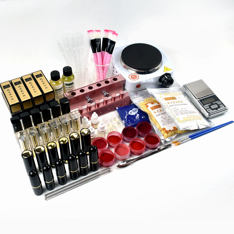 손 도구 재료 패키지 세트 만들기 DIY 초보자 수제 수제 립스틱 립스틱 파우더 도구 금형-
