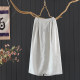 2025 spring and summer flat waist solid color mid-length linen skirt literary loose slim nine-point skirt straight skirt women
