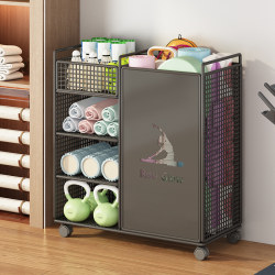 Fitness Equipment Storage Rack, Yoga Mat Storage Basket, Basketball, Badminton, Kettlebell, Dumbbell Tool Storage Rack