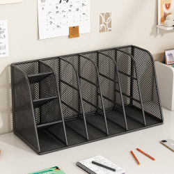 Book Stand, Desktop Book Storage Rack, Book Organizer, Pen Holder, Storage Box, Book and Stationery Storage Rack, Bookshelf
