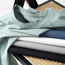 Lu's Oem Factory Ships! Cool Technology Cooling Fabric! Summer Men's Quick-Drying Raglan Sleeve Short-Sleeve T-Shirt