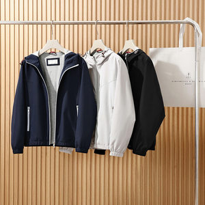 
Over 10,000! High-end old money style! Tencel wool! Spring men’s high-end hooded double zipper jacket is trendy