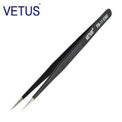 VETUS anti-static high-precision tweezers TS-11 ESD (140mm) stainless steel anti-magnetic and anti-acid watch