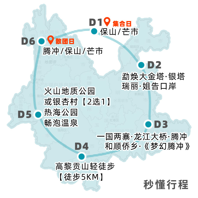 【2-8人高端小团】保山芒市瑞丽腾冲6日游 高黎贡山徒步 和顺古镇