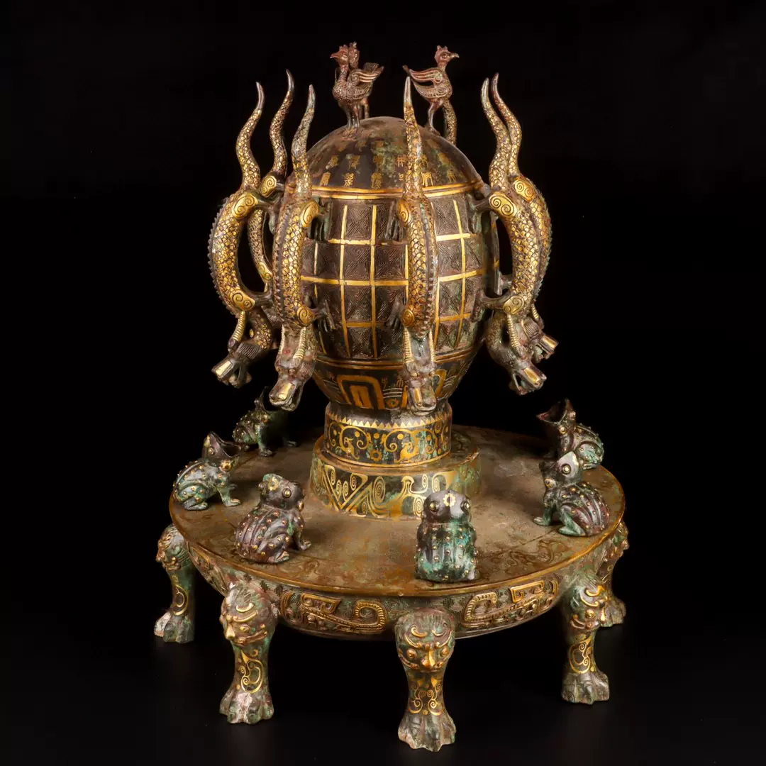 【 栔刀五百青銅象嵌 】　37ｃｍ　骨董古玩 栔刀五百青銅象嵌 】 37cm 骨董古玩