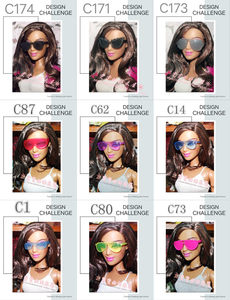 Full free shipping 30cm6 points joint doll dressing accessories accessories accessories I glasses sunglasses page details-4