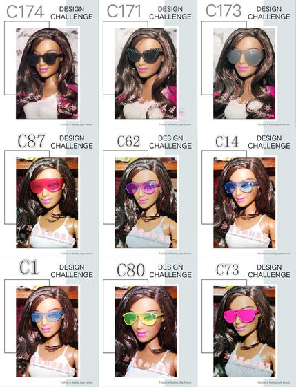 Full free shipping 30cm6 points joint doll dressing accessories accessories accessories I glasses sunglasses page details-4