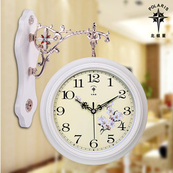 Polaris European-Style Double-Sided Clock, Large Living Room Wall Clock, Silent Creative Clock, Modern Quartz Clock, Wall Watch