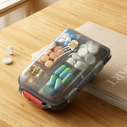 Portable Pill Box for Organizing Medication, Seven Days a Week, Portable Medicine and Pill Organizer, Three Meals a Day, Mini Size