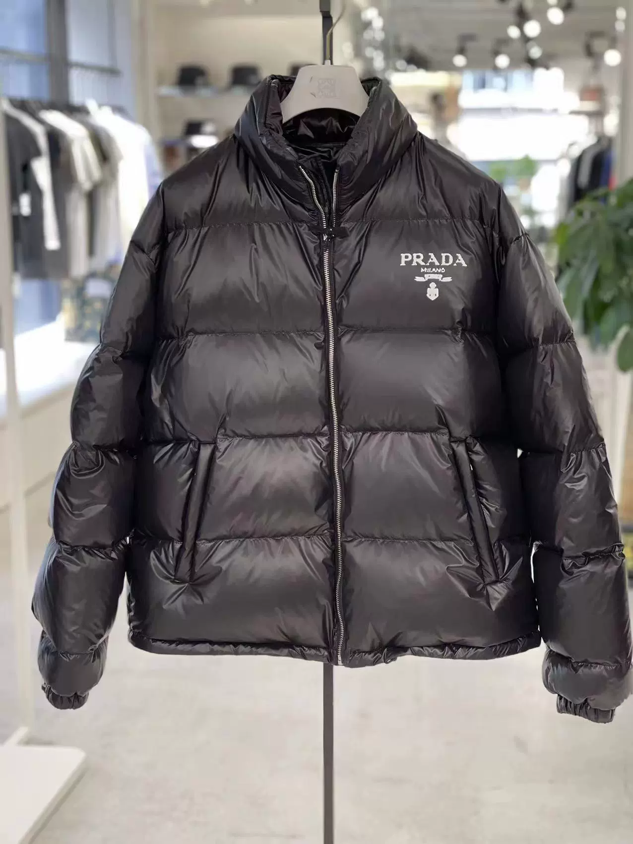 Prada/普拉达男士徽标连帽羽绒服2024秋冬正品代购SGN9551WQ9-F-Taobao