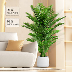 Artificial Plant Areca Palm Decoration for Living Room, Floor-Standing Indoor Large Ornament, Bionic Fake Potted Plant, High-End Light Luxury Green Plant
