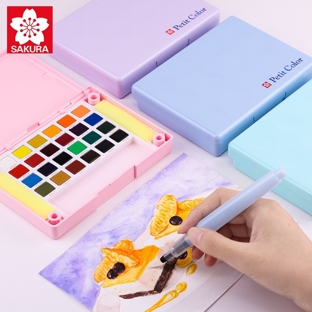 Sakura solid watercolor paint 24 colors 36 colors 48 colors art ...