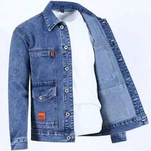 
Men's denim jacket men's spring and autumn 2025 new men's loose large size youth work jacket men's tops men's clothing