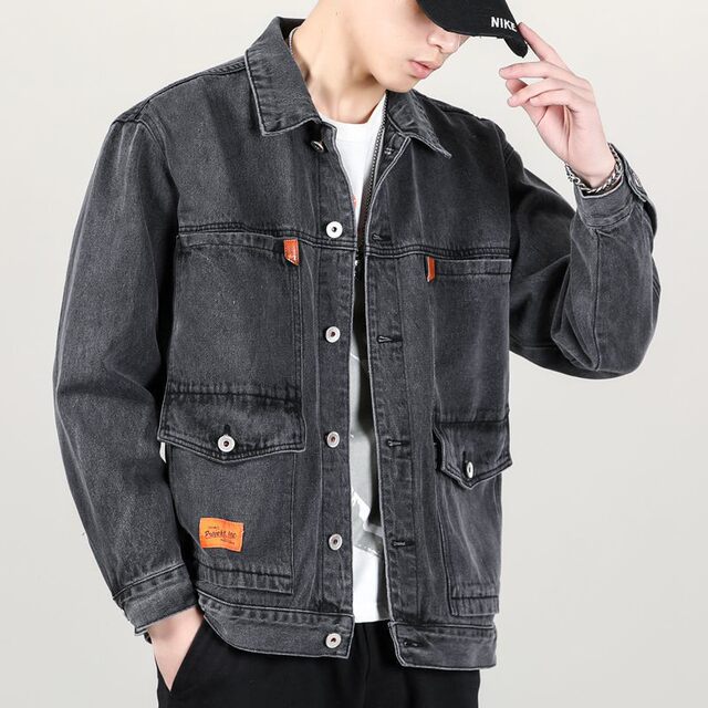 Men's denim jackets for work wear protective work clothes construction site construction work welder wear-resistant and stain-resistant tops