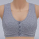 Mom underwear middle-aged and elderly buckle sports bra for women without steel ring pure cotton large size wide shoulder strap vest gathering bra