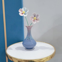 Small Ceramic Vase Ornaments, Living Room Flower Arrangements, Jingdezhen Ceramic Flowers, Accessible Luxury and High-End Desktop Decorations