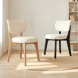 Nordic Solid Wood Dining Chair, Modern and Simple, Suitable for Restaurants, Hotels, Guesthouses, Home Use, Commercial Use, with a Comfortable Backrest, Leisure, and Light Luxury Chair
