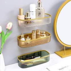 Light luxury bathroom bathroom shelf wall-mounted toilet bathroom washstand dressing table storage basket wall
