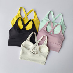 All-In-One Sports Bra for Side Breast Support, High-Intensity Professional Shockproof Gathering Running Bra, Yoga Fitness Bra for Summer