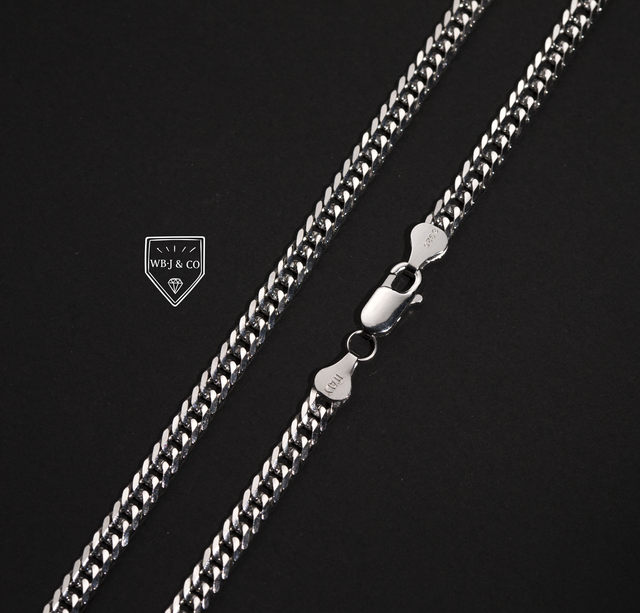 Collana In Argento 925 Con Catena Cubana Da 20" Per Uomo - Foto 9