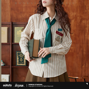 
[Mihayou/Cangfa: Star Dome Railway] Sand Gold Theme Impression Series Two-color Striped Shirt miHoYo