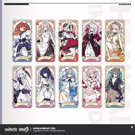 [MiHoYo/Honkai 3] Night Blossom Youth Series Tinplate Badge Alicia Kiana miHoYo