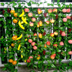 Artificial Fruit Vine Plant Plastic Flower Vine Green Plant Farmhouse Fruit Shop Ceiling Decoration Fake Flower Wall Hanging