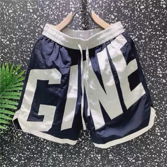 
Summer thin sports shorts men's American basketball 5-point pants trendy brand letters loose casual casual 5-point large pants