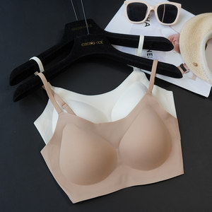 
Cuckoo, foreign trade single, no trace, no steel ring, one-piece nude and thin style, gathered bra, underwear, women's bra, 972H