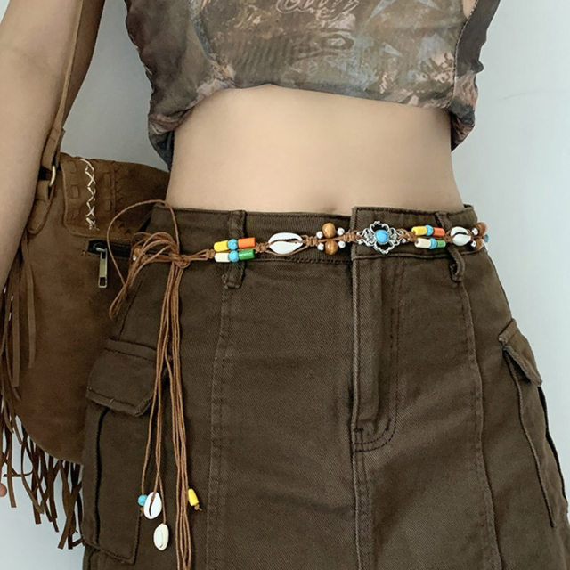 Belt women's decoration versatile dress niche waist rope trendy ethnic style versatile design sense fashionable thin belt