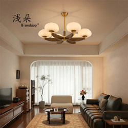 Qian Duo's New French-Style Living Room Chandelier, Main Light, American Retro Dining Room Lamp, Vintage Ceiling Light, Whole House Lighting Fixtures