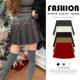 The same sweet bow tied pleated short skirt for internet celebrities for women in autumn and winter, new high-waisted slimming half-body A-line skirt
