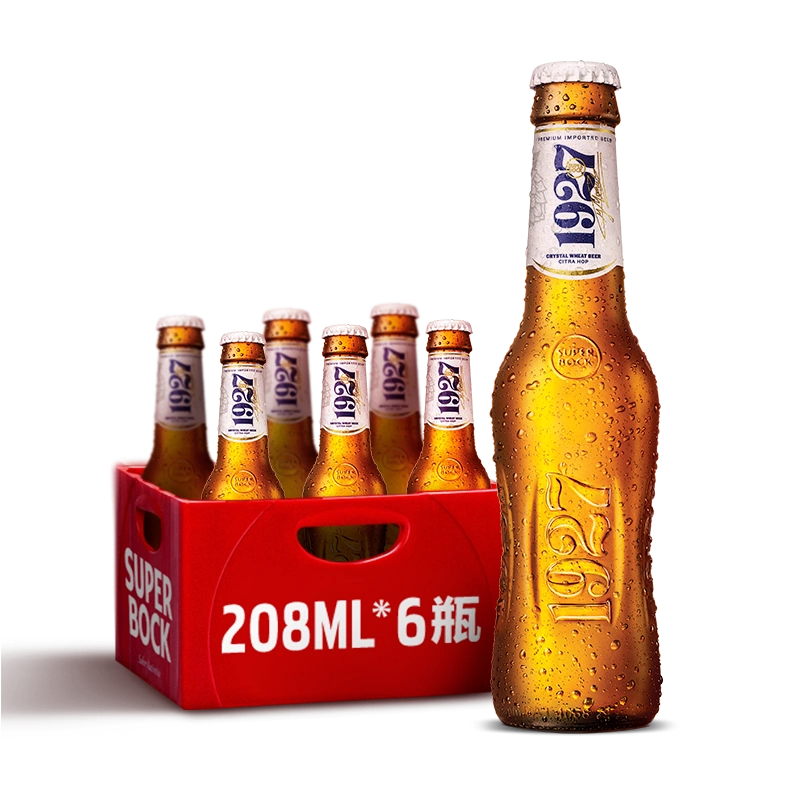 葡萄牙进口：208mlx6瓶 Superbock超级伯克 1927晶白啤酒
