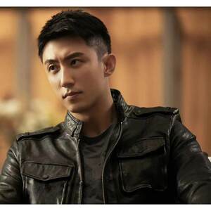 
Hong Kong celebrity same genuine leather jacket stand collar sheepskin slim motorcycle men's spring and autumn trendy leather jacket