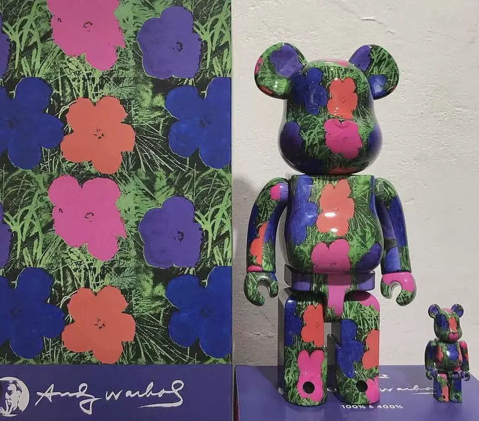 BE@RBRICK ANDY WARHOL Flowers 1000％ 熊出andy warhol flower 安迪沃霍尔花BEARBRICK 400% 100%