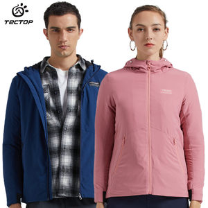 
TECTOP outdoor autumn and winter men and women windproof warm loose couple sports casual clothes hooded cotton clothing