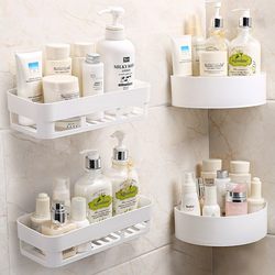 [Guaranteed Compensation for Any Damage] Bathroom Shelf Wall-Mounted for Bathroom, Bedroom, Toilet, Wall Shelf, No Drilling Required