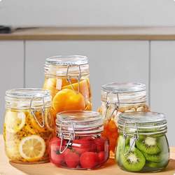 Sealed Jar Glass Food Bottle Honey Wine Pickle Jar Pickled Vegetables Empty Bottle Storage Sugar Jar