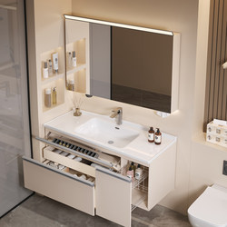 New Japanese-Style Ceramic Integrated Basin Multifunctional Pull-Out Basket Smart Bathroom Cabinet Combination Toilet Washbasin