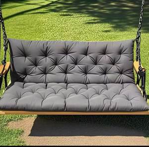 
Outdoor waterproof sun protection double seat cushion hanging basket cushion hanging chair wooden sofa rocking chair cushion swing rattan chair cotton cushion cushion