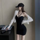 suspender skirt halter neck wrapping hip skirt nightclub strapless dress pure short skirt new sexy suit for women summer